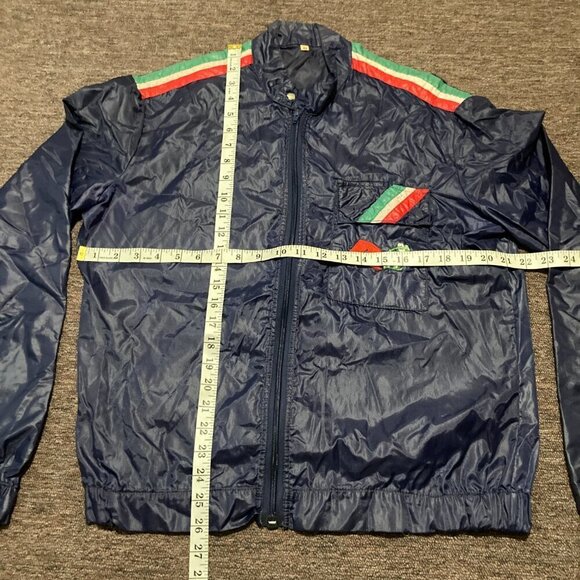 RARE Vintage Roces Ski Boots Jacket Size 52 Large Embroidered Windbreaker Blue - Picture 7 of 9